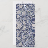 Carte de menu Mariage Victorian Navy Blue Cream (Dos)