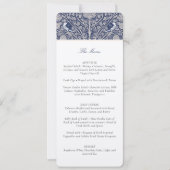 Carte de menu Mariage Victorian Navy Blue Cream (Devant)