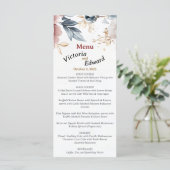 Carte de menu Mariage Victorian Peony Luxe (Debout devant)