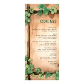Carte de menu mariage Vine St Patrick's Day BUDGET (Devant)