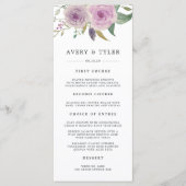 Carte de menu Mariage Violet & Sage (Devant)