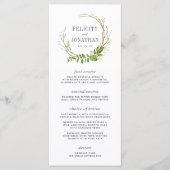 Carte de menu Mariage Wild Meadow (Devant)