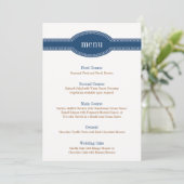 Carte de menu Marine, Collection Mariage Caroline (Debout devant)