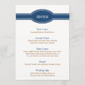 Carte de menu Marine, Collection Mariage Caroline (Devant)