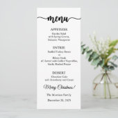 Carte de menu, Menu de Noël, Dîner, Déjeuner (Debout devant)