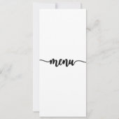 Carte de menu, Menu de Noël, Dîner, Déjeuner (Dos)