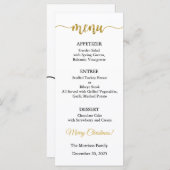 Carte de menu, Menu de Noël, Dîner, Déjeuner (Devant / Derrière)
