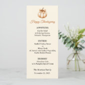 Carte de menu, Menu de Thanksgiving, Dîner, Déjeun (Debout devant)