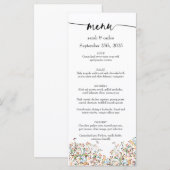 Carte de menu minimaliste élégante (Devant / Derrière)