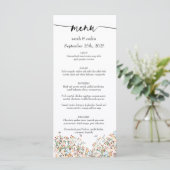 Carte de menu minimaliste élégante (Debout devant)