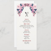 Carte de menu minimaliste Mariage - Réception élég (Devant / Derrière)