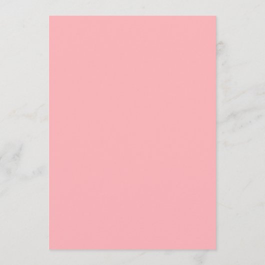 Carte de menu moderne Blush Pink Plat (Dos)