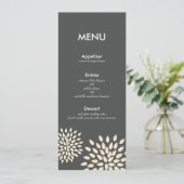 Carte de menu moderne // Pétales de broche // Vani (Debout devant)
