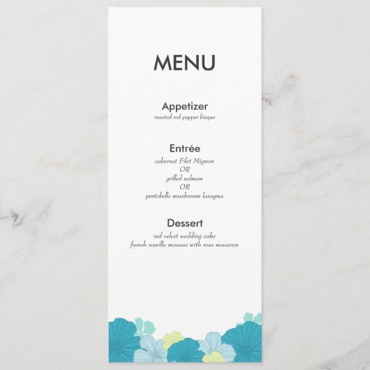 Carte de menu moderne // Tropiques luxuriants // B (Devant)