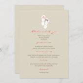 Carte de menu Mr & Mrs Pink Flip Flops Beach Weddi (Devant / Derrière)