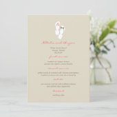 Carte de menu Mr & Mrs Pink Flip Flops Beach Weddi (Debout devant)