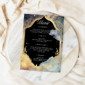 Carte de menu Mystical Celestie Mariage Diner