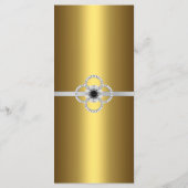 Carte de Menu Or Noir Argent Diamant Bijou (Dos)