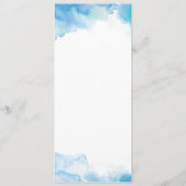 Carte de menu ou de programme du Mariage d'aquarel (Dos)