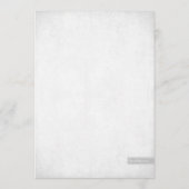 Carte de menu Paillettes Argentées (Dos)