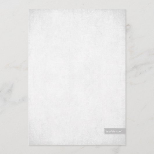 Carte de menu Paillettes Argentées (Dos)