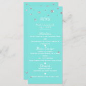 Carte de menu Parties scintillant Blue & Silver Gl (Devant / Derrière)