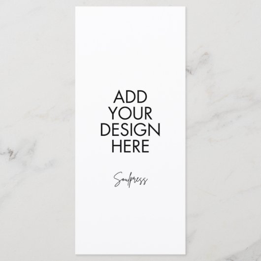 Carte de menu personnalisée 4 x 9 pouces (Devant)