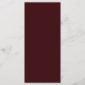 Carte de menu personnalisée avec nom de l'invité e (Dos)