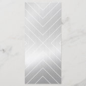 Carte de menu personnalisée pour pinceau argenté m (Dos)