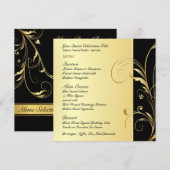 Carte de menu personnalisée pour un anniversaire o (Devant / Derrière)