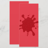 Carte de menu personnalisée Rouge Éclaboussure de  (Devant / Derrière)