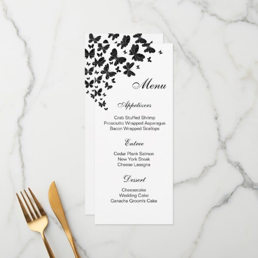 Carte de menu plat (Devant/Arrière en situation)