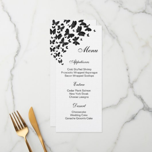 Carte de menu plat (Devant/Arrière en situation)