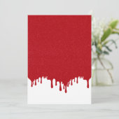 Carte de menu plat à effet de goutte rouge tomate (Debout devant)