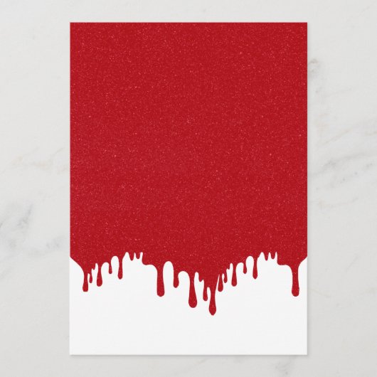 Carte de menu plat à effet de goutte rouge tomate (Devant)