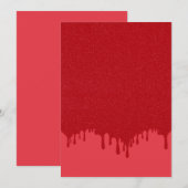 Carte de menu plat à texture goutte rouge tomate – (Devant / Derrière)