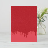 Carte de menu plat à texture goutte rouge tomate – (Debout devant)