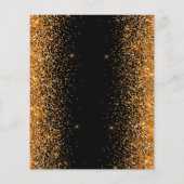 Carte de menu plat de luxe Budget Gold Parties sci (Dos)