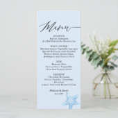 Carte de menu plat Mariage d'été de poisson étoilé (Debout devant)