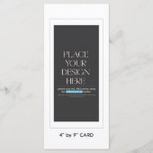 Carte de menu plat personnalisée - 4x9 pouces (Devant)