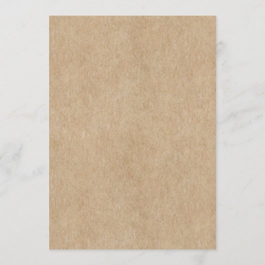 Carte de menu plat Rustique Mariage de table en pa (Dos)