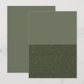 Carte de menu plat vert mousse à horizon divisé (s (Devant / Derrière)