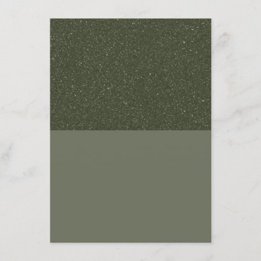 Carte de Menu Plat Vert Moussu Bruitée – Personnal (Devant)