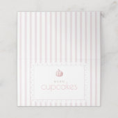 Carte de menu pliée citrouille rose (Extérieur déplié)