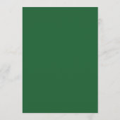 Carte de menu plus grande - Vert émeraude et or (Dos)