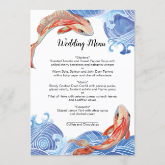 CARTE DE MENU POISSON KOI
