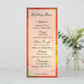 Carte de menu Poppy (Debout devant)