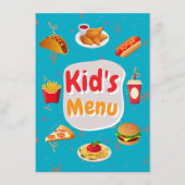 Carte de menu pour enfants de restaurant (Devant)