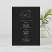 Carte de Menu pour la Fête d'Anniversaire des 60 a (Debout devant)