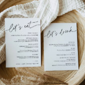 Carte de menu pour le dîner et le dîner Mariage EV